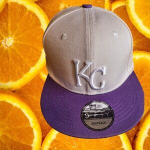 New Era Kansas City Royals MLB 9FIFTY Snapback Hat Cap Gray Purple‎ All Star